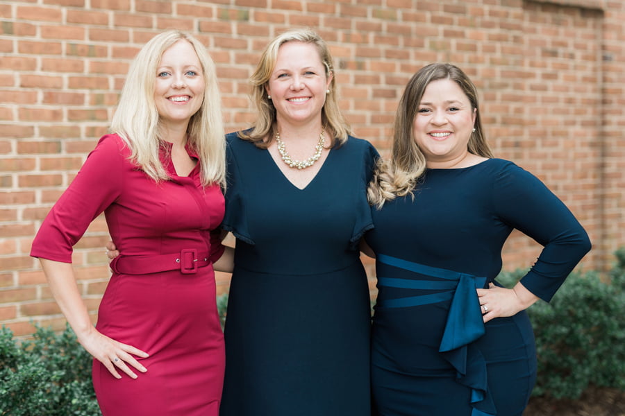 The Harford County lawyers at Rodier Family Law, including Samantha Protokowicz Rodier, Sarah Gable and Krystle Acevedo Howard.